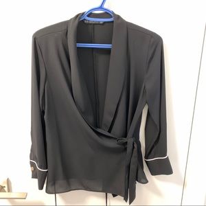 Zara Wrap Tie Blouse